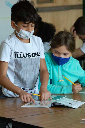 Two students in class